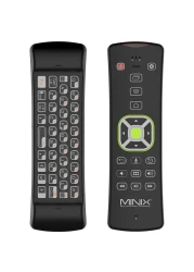 Minix A3 Backlit Remote For Android Tv Box, Pc Mini Qwerty Wireless Keyboard With Backlit Buttons &amp; Six-Axis Gyroscope Remote With Voice Input