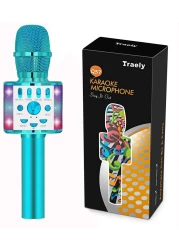 Traely Gifts For 5-10 Year Old Girls Kids Karaoke Microphone Christmas Party Presents Ideas Birthday Age 5 6 7 8 9 10(Blue)