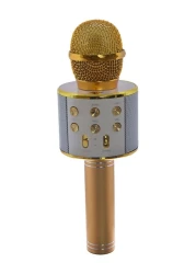 Generic Ws-858 Wireless Karaoke Microphone Ws-858-Gold Gold/White