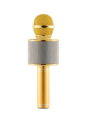 Generic Wireless Bluetooth Karaoke Microphone Gold