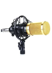 Generic Recording Condenser Microphone Mic With Shock Mount Bm-900 Gold/Black