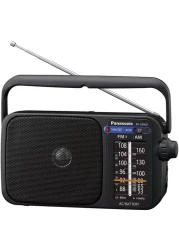 Panasonic RF-2400D Panasonic RF-2400D Portable Radio AM/FM 2Band Receiver, Black (Pack of1)