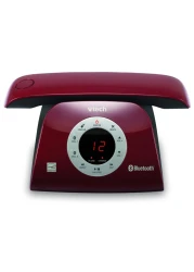 VTECH VS12216 RetroDesign Cordless Phone Bluetooth Connect to Cell Call Blocker Answering System FullDuplex Speakerphone