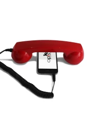 Opis Technology Telephone Handset for CellphoneRetro Phone HandsetMobile ReceiverOld Telephone HeadsetCell Phone ReceiverHandheld Receiver for Cell Phone 60s Micro by Germany Red
