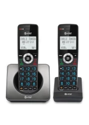 AT&amp;T GL2101-2 DECT 6.0 2-Handset Cordless Home Phone with Call Block, Caller ID, Full-Duplex Handset Speakerphone, 2" White Backlit Display, Lighted Keypad (Graphite &amp; Black)