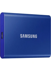 Samsung T7 1TB External USB 3.2 Gen 2 Portable SSD with Hardware Encryption - Indigo Blue