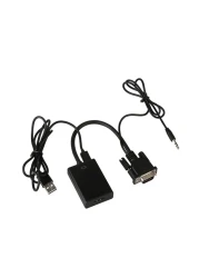 Generic - VGA To HDMI Converter Cable Black