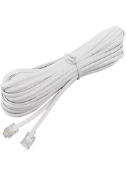 Dkurve Handmade Telephone Landline Extension Cord Cable Line Wire With Standard Rj-11 6P4C Plugs 0.5M