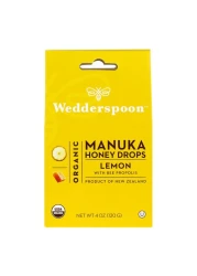 Wedderspoon Organic Lemon Flavoured Manuka Honey Drops 120g