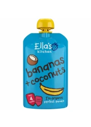 Ella's Kitchen Organic Super Smooth Bananas and Coconut Puree, 4+ Months Baby Food, Gluten &amp; Dairy Free 120g