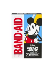 Band-Aid Brand Adhesive Bandages for Minor Cuts &amp; Scrapes, Wound Care Featuring Disney's Mickey Mouse, Fun Bandages for Kids and Toddlers, Assorted Sizes, 20 Count