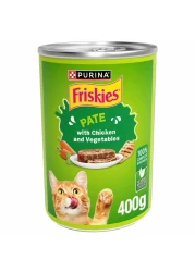 Purina Friskies Pate with Chicken and Vegetables in Chunkpound Wet Cat Food Can, 400g
