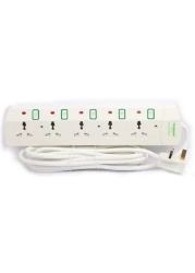 Terminator 5 Way Universal Power Extension Socket With 13A Plug And 5M Esma Approved