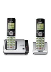 VTech CS6719-2 2-Handset Expandable Cordless Phone with Caller ID/Call Waiting, Handset Intercom &amp; Backlit Display/Keypad, Silver