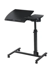 Langria Laptop Stand Rolling Cart Black