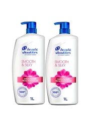 Head &amp; Shoulders Smooth and Silky Anti-Dandruff Shampoo 1L Pack of 2