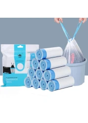 SunnySmile 150 Pack Portable Travel Universal Potty Chair Liners with Drawstring For Toddler Potty Training Toilet Seat Disposable Cleaning Bag For Kids Toddler Adults Pet Outdoors(18 * 20 in)