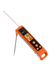 ThermoPro TP420 2-in-1 Instant Read Thermometer for Cooking, Infrared Thermometer Cooking Thermometer with Meat Probe, Non-Contact Laser Meat Thermometer for Griddle Grill Pizza Oven HVAC Pool