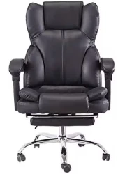Karnak Boss Executive Office Chair Steel Structure, PU Leather 360 Swivel Desk Gaming Chair High Back &amp; Adjustable Height Computer Table Chair, Soft Foam Gaming Study Chair Lumbar Support, Kc64