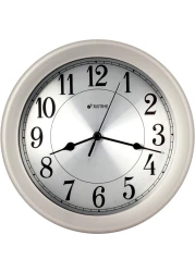 JUSTIME 8.5 inch Water Resistant Wall Clock for Bathroom Clock Wall Decor Small Space Kitchen Clocks Office Boat RV Silent Wall Clock Non Ticking