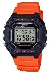 Casio - Boys Automatic Watch, Digital Display And Resin Strap, W-218H-4B2VDF