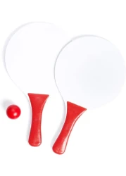 Generic Beach Racket And Matching Color Ball Starter Set, Colored Grips, 1 Balls, Beach Mesh-Bag