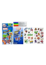 Marvel Avengers Colouring Kit with Colouring Book, 4 Washable Markers and 2 Sticker Sheets