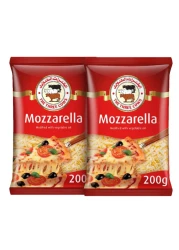 The Three Cows Mozzarella Shredded Cheese, 200g Pack of 2
