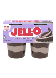 Jell-O Original Chocolate Vanilla Swirls Ready To Eat Pudding Snack Cups 440g