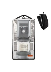 CROTIRAD Clear Dust Cover Compatible with Ninja CREAMi NC501, NC301, NC299AMZ, Ice Cream Machine Dust Cover with Hanging Strap Fits Ninja Ice Cream Maker Machine, Black