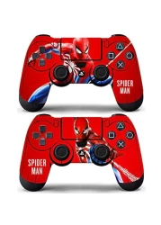 Vanknight Skin Covers Vinyl Stickers Cover Red Spider Wrap for PS4 Controller Remote Skin Hero 2 Pack