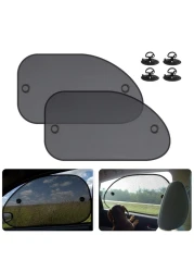 2 Pack Universal Car Window Shade, Cling Sunshade - Sun, Glare and UV Rays Protection for Your Child - Baby Side Window Car Sun Shades, Blocks Over 98% of Harmful UV Rays (Large)