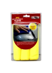 Smart Car Microfiber Cloth Yellow Pack of 3