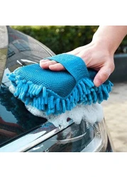 Generic Car Wash Glove Car Hand Soft Towel Microfiber Chenille Car Cleaning Sponge Block Car Washing Supplies