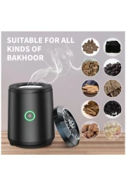 Portable USB Rechargeable Electric Incense Burner with Full Holy Quran Speaker, Remote Control, Bukhoor Diffuser for Car, Home, Office, and Travel Use ACHAS Premium Design
