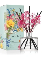 Cocodor Preserved Real Flower Reed Diffuser / Lovely Peony / 6.7oz(200ml) / 1 Pack / Reed Diffuser Set, Oil Diffuser &amp; Reed Diffuser Sticks