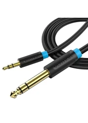 Vention 1/8" to 1/4" Male to Male Stereo Cable 3.5mm TRS to 6.35mm Audio Cable Guitar to Aux Male Cord for Cellphone, Amplifiers, Guitar, Laptop, Home Theater Devices, Speaker (3M/10ft)
