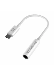 Promate USB-C to 3.5 mm Headphone Jack Adapter, Type C to 3.5mm Female Aux Audio Cable with HD Sound for Google Pixel 2 3 XL, Samsung, Essential, Huawei, Moto, OnePlus, HTC, Xiaomi, AUXLink-C