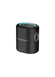 Powerology TWS Speaker, 4000mAh Battery, 8H Playtime, 25W 66mm Powerful Driver, RGB Chic Lights, Bluetooth V5.0, Compact &amp; Portable, 4H Recharge, Unleash the Beat - Black
