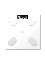 Generic-Smart Health Scale Body Weight Scale LCD Body Fat Scale Bathroom Scale Support APP Connection White