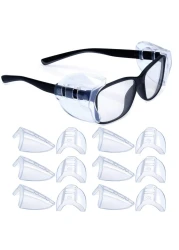 6 Pairs Glasses Side Shields,Slip on Clear Side Shields, Fits Small to Medium Eyeglasses