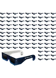 Medical king Solar Eclipse Glasses (100 pack) 2024 CE and ISO Certified Safe Shades for Direct Sun Viewing Approved 2024