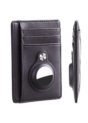 Hawanik Slim Minimalist Front Pocket Air Tag Wallet with Builtin Case Holder for AirTag