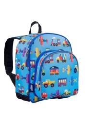 Wildkin 12Inch Kids Backpack for Boys Girls Perfect for Daycare and Preschool Toddler Bags Features Padded Back Adjustable Strap Ideal for School Travel Trains Planes and Trucks