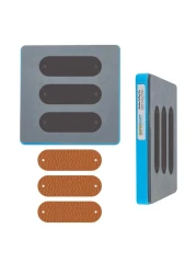 SUPERDANT Leather Cutting Dies Leather Tags for Crochet Die Cutter Tag for Handmade Items Die Cuts Labels Die Cuts Machine Faux Leather Dies for DIY Jeans Bags Shoes Hat Crafts