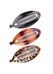 Banana Hair Clip for Thick Fine Curly Hair Vintage Clincher Combs Tool Accessories Fishtail Hair Clip Combs Double Banana Clip Set for Women Girls