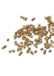 The Beadsmith Tube Crimp Beads 15 x 15mm 100 pieces Gold Color Uniform Cylindrical Shape No Sharp Edges Designed to Secure the Ends of Jewelry Stringing Wires and Cables