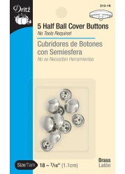 Dritz 21318 Half Ball Cover Buttons Size 18 716Inch 5Sets
