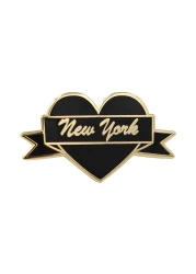 New York Enamel Pin by Real Sic - NYC Lapel Pin - I Love New York Souvenir Pin for Jackets, Backpacks, Bags, Hats &amp; Tops