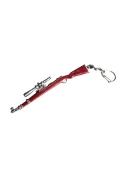 Generic Pubg Battleground Kar98K Sniper Rifle Key Chain Red/Silver